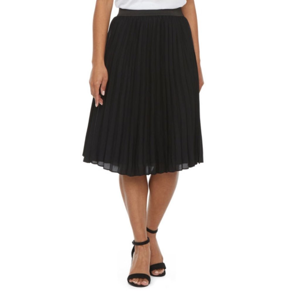 worthington pleated skirt black large